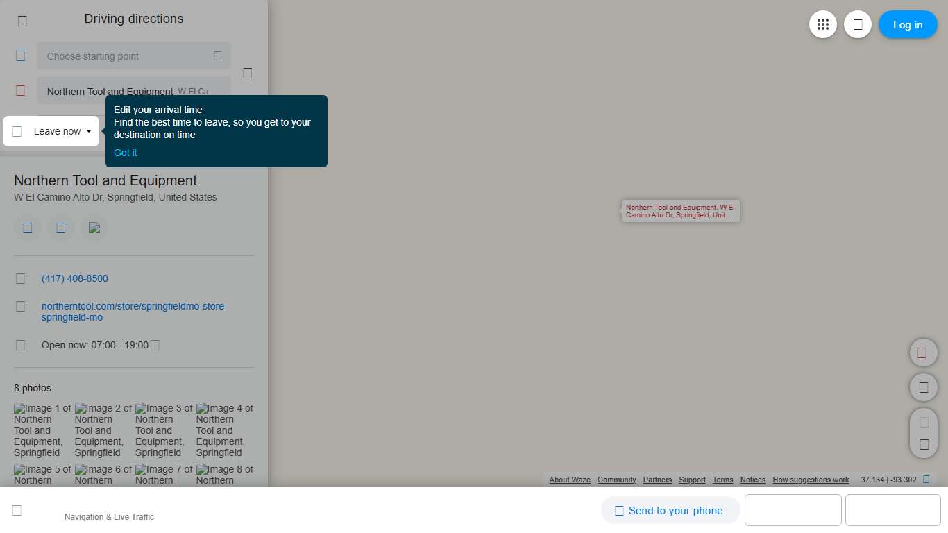 Driving directions to Northern Tool and Equipment, W El Camino Alto Dr, Springfield - Waze